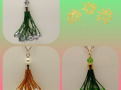 3-colliers-en-acier-et-pompon-fait-main-en-fil-de-coton-et-perles