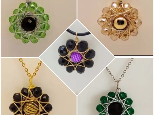 plusieurs colliers en forme de fleur en perles