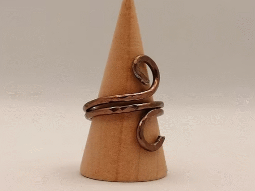 bague en fil aluminium bronze taille variable