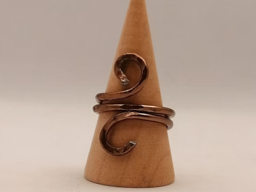 bague en fil aluminium bronze taille variable