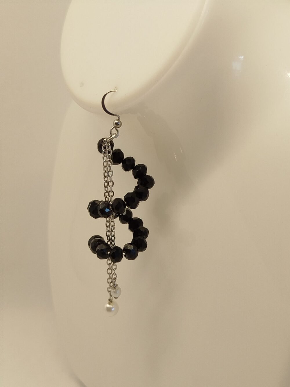 boucles d'oreilles en spirales noires