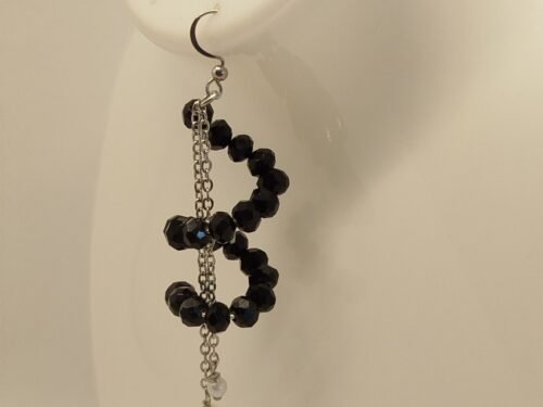 boucles d’oreilles spirales noires boucles d'oreilles en spirales noires