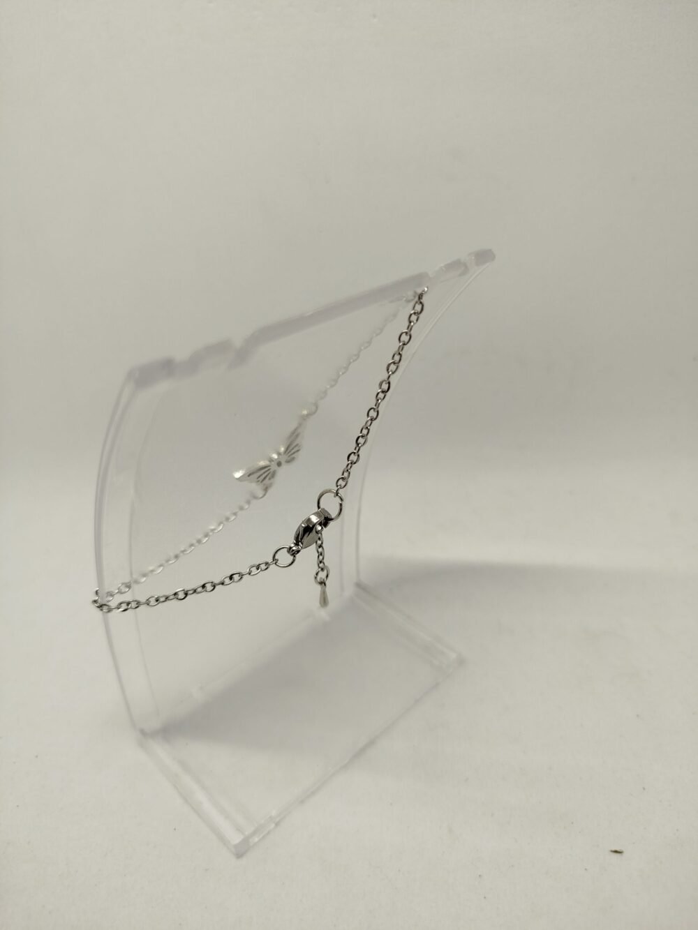 Bracelet Papillon en Acier Inoxydable fermoir mousqueton