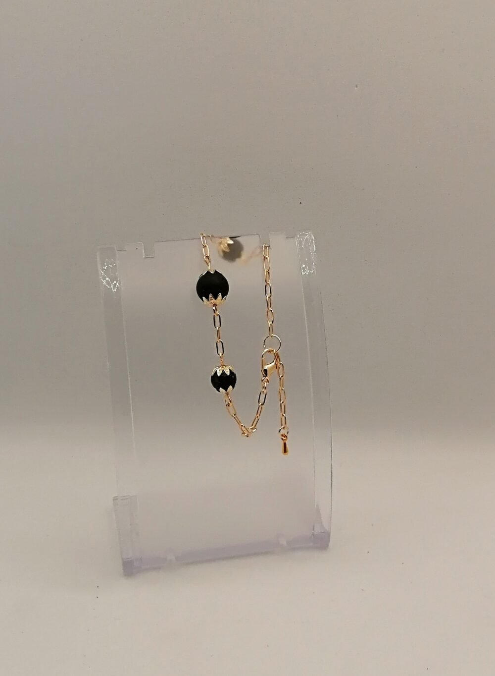 onyx-chaîne doré-bracelet