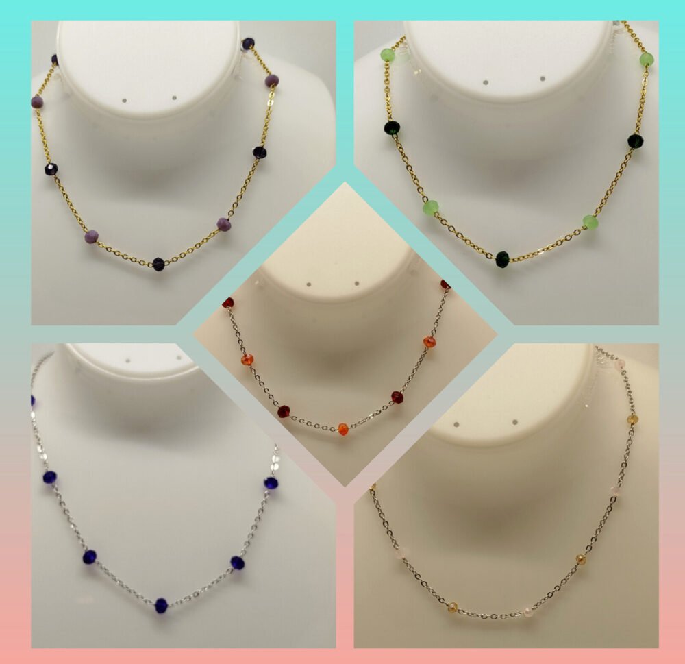 colliers-a-maillons-avec-petites-perles-en-verre-a-facettes-et-fermoir-mousqueton