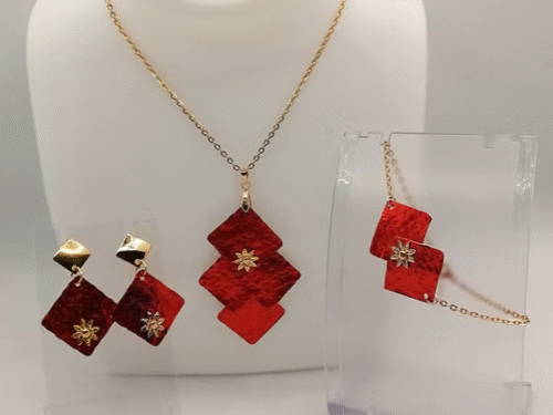 parure-fil-aluminium-plat-rouge