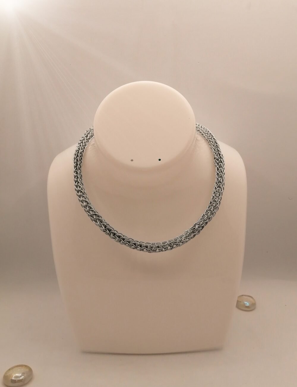 tricot-viking-parure-argente-fil-aluminium-fait-main-
