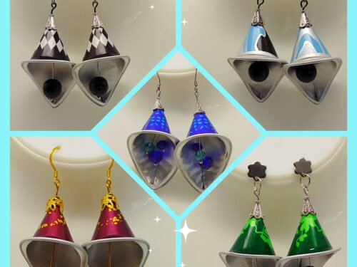 boucles d'oreilles en forme de clochette créées en capsules de café clous d'oreilles en acier