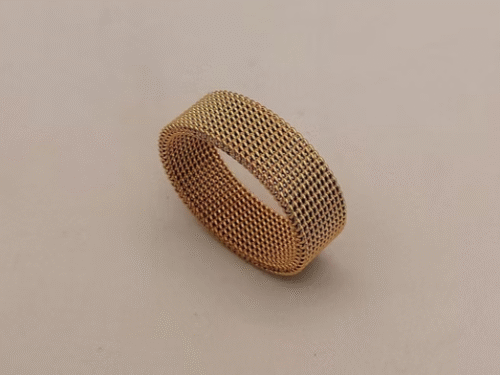 bague moderne en maille tissée souple