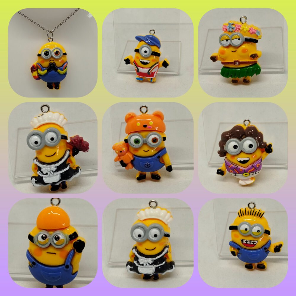 breloques minions pour colliers enfants en acier