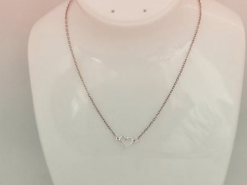 collier cœur argenté collier cœur argenté