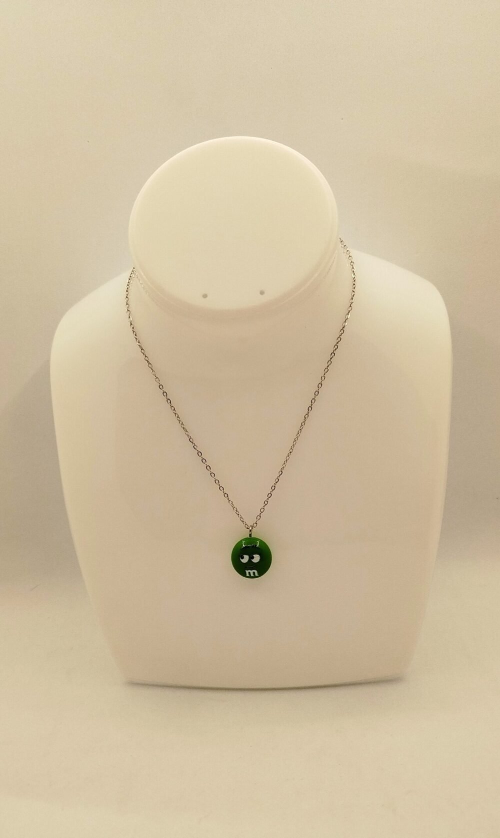 collier m&m's vert bijou fait main