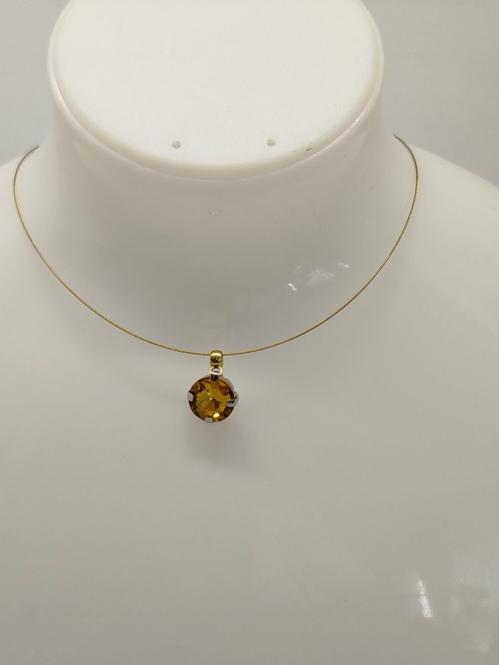 collier en câble à bijoux et petit strass doré de 10 mm