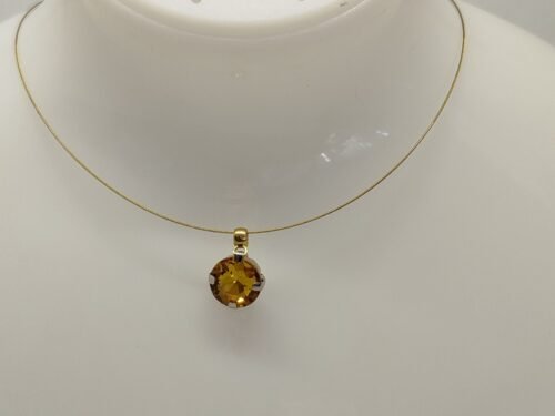 collier en câble à bijoux et petit strass doré de 10 mm
