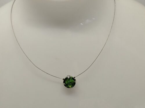 collier en câble à bijoux et petit strass vert clair de 10 mm collier en câble à bijoux et petit strass vert clair de 10 mm