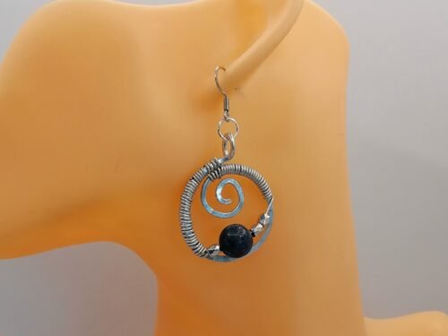 créoles avec pierre naturelle lapis lazuli bijoux faits main créoles avec pierre naturelle lapis lazuli bijoux faits main