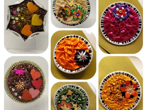 plusieurs broches en capsules de café création fait main