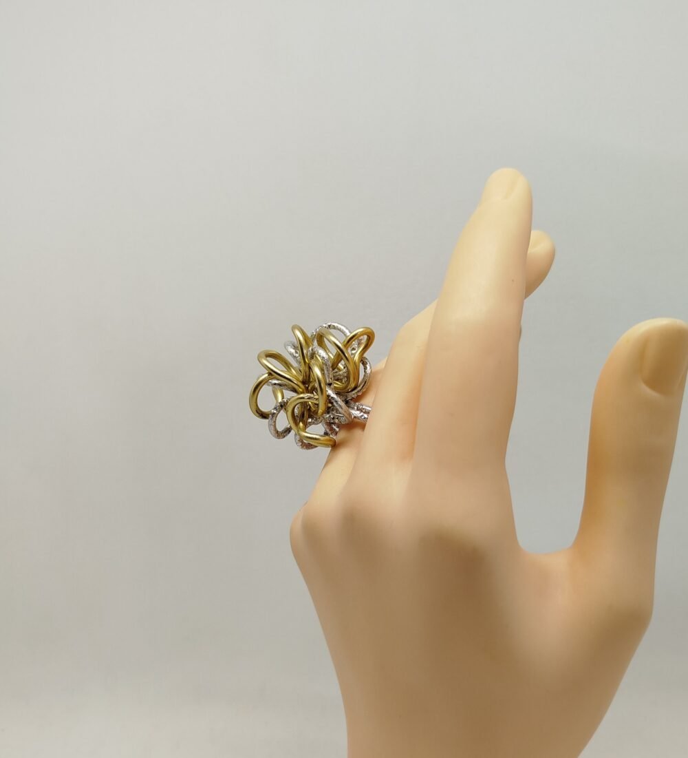 bague sophistiqué en double fil aluminium