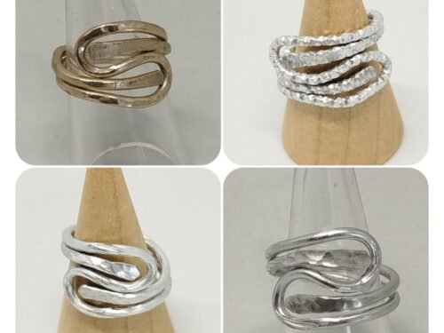 plusieurs élégantes bagues en fil aluminium