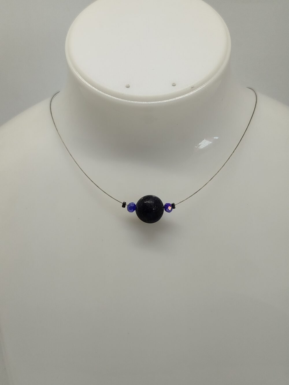 Collier Ras Du Cou Avec Pierre Naturelle lapis lazuli