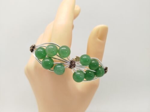 Bracelet Tressé avec Pierres Naturelles aventurine Bracelet Tressé avec Pierres Naturelles aventurine