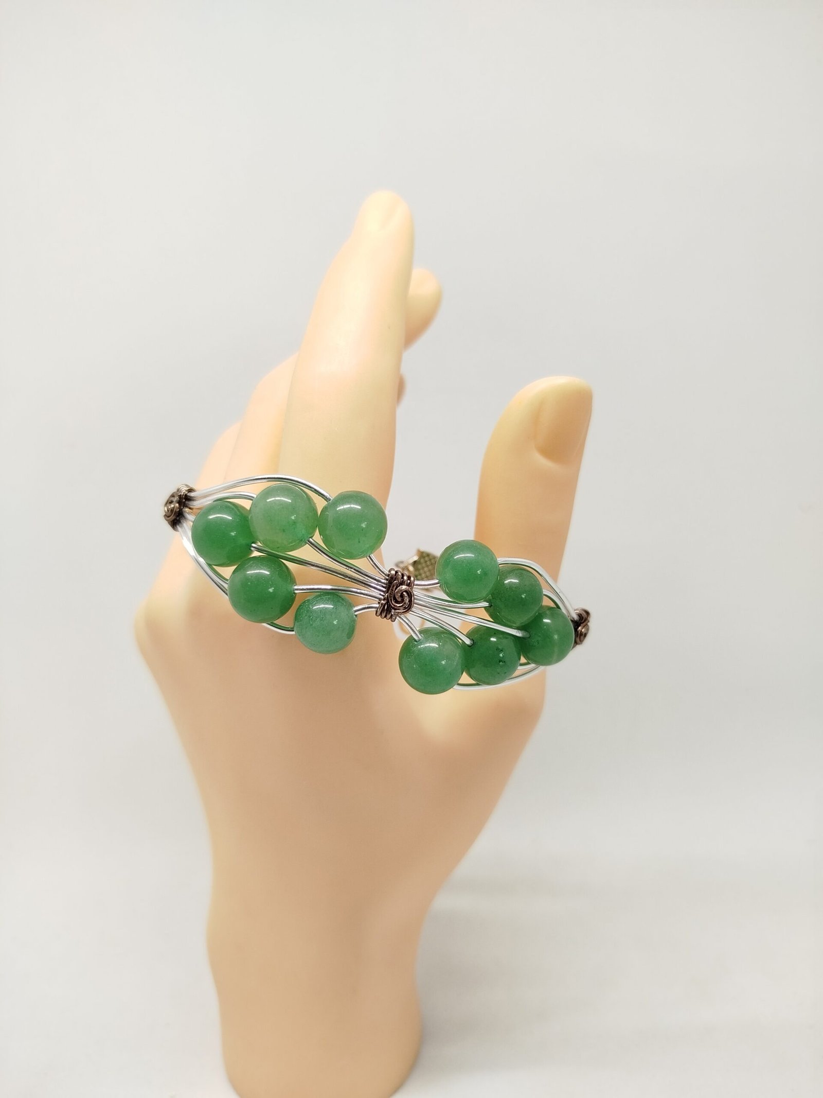 Bracelet Tressé avec Pierres Naturelles aventurine