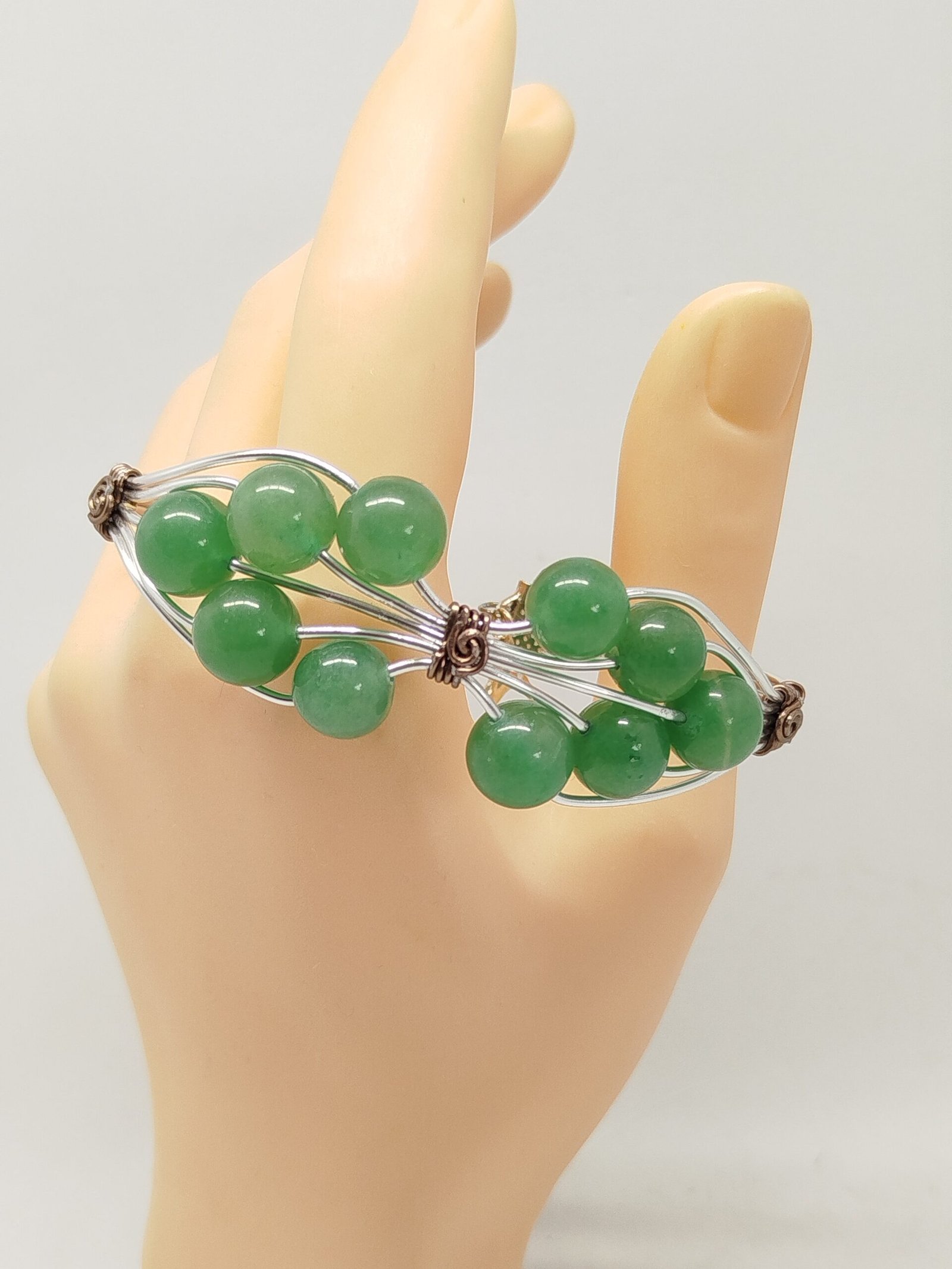 Bracelet Tressé avec Pierres Naturelles aventurine