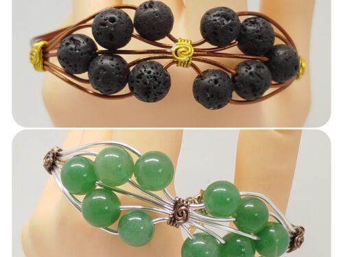 bracelets tressés avec pierres naturelles