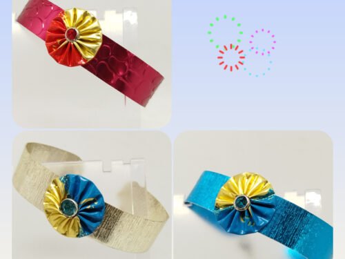 bracelets en fil aluminium large avec capsule de café et strass