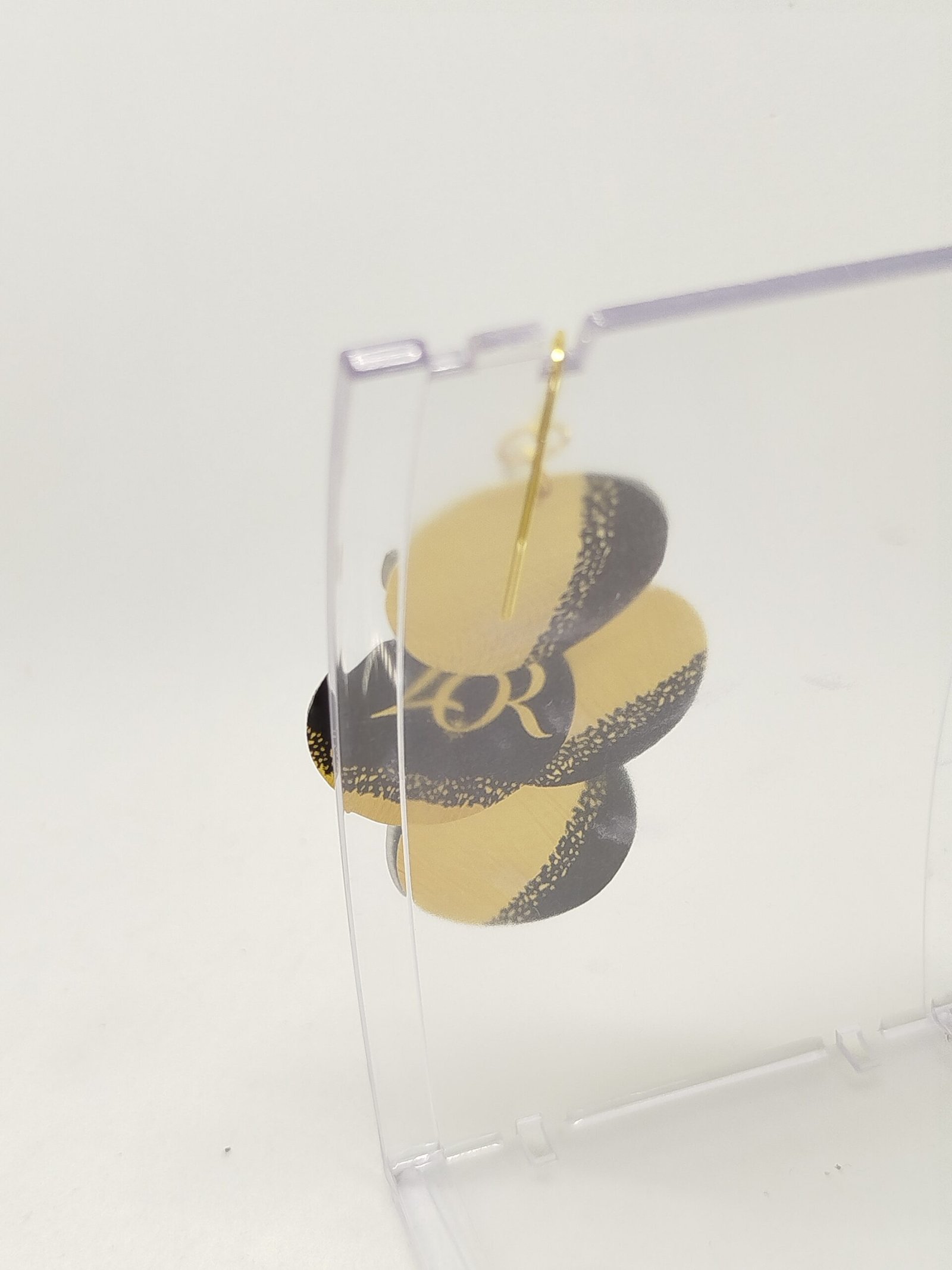 derrière de boucles D'Oreilles Pétales D'Or capsules de café