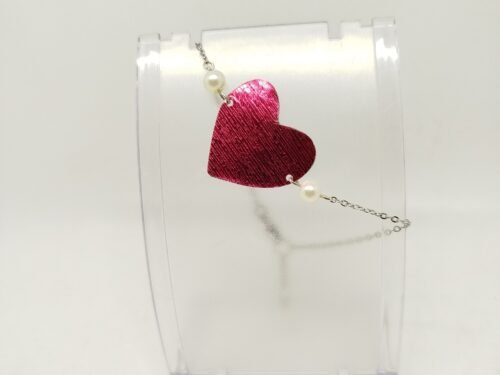 bracelet cœurs rouge