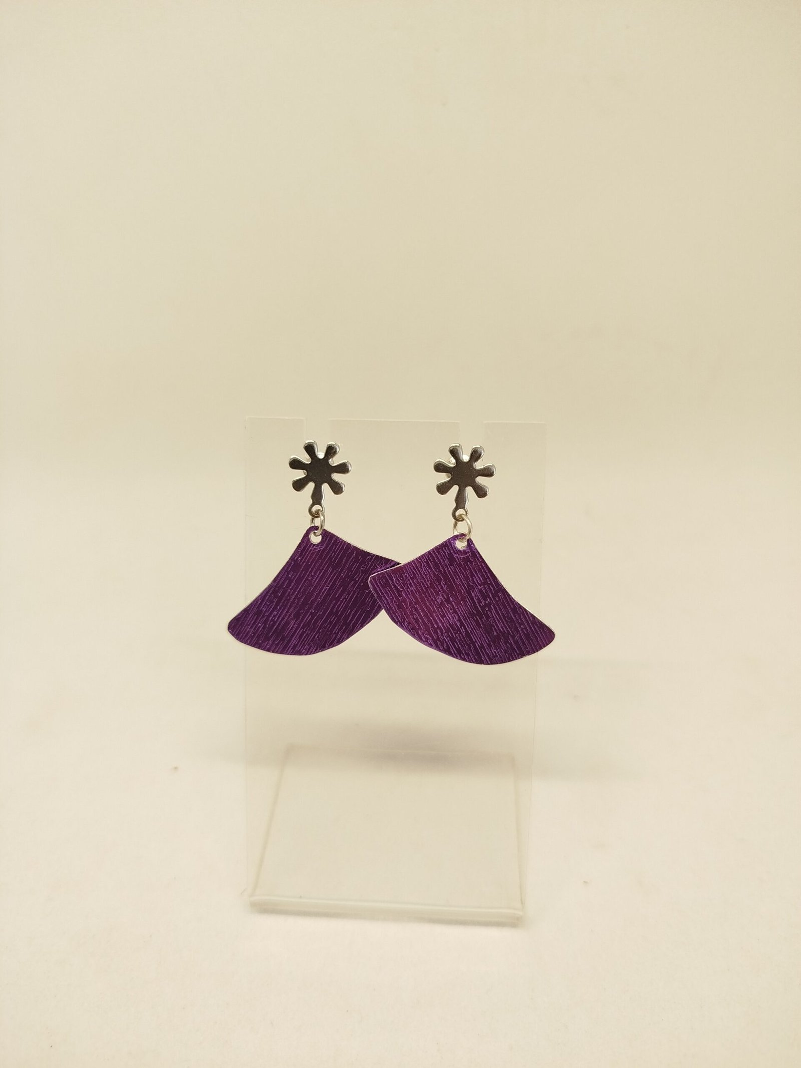 Élégant Ensemble en Violet boucles d'oreilles