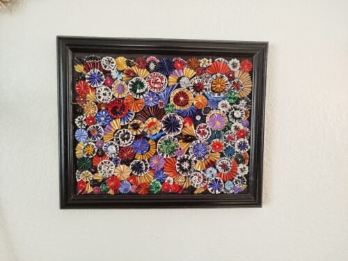 Tableau Original et Coloré en Capsules de Café