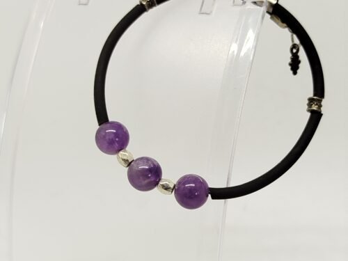 Bracelet Élégance avec Pierres améthyste Bracelet Élégance avec Pierres améthyste