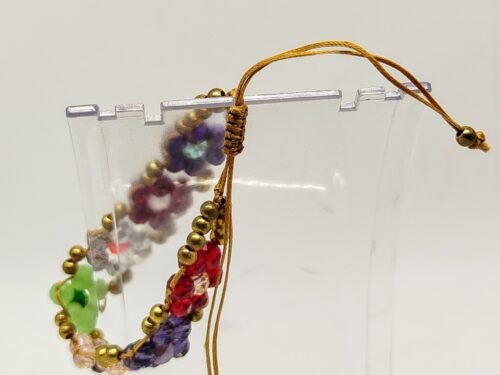 bracelet fleur en perles