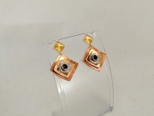 boucles d'oreilles en fil aluminium large