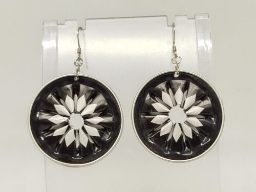 boucles d'oreilles en capsules de café noir