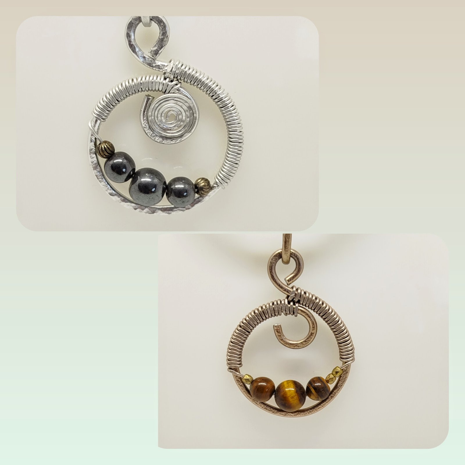 plusieurs pendentifs avec pierres fixer au centre