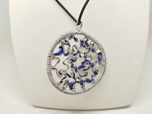pendentif chic en capsules de café bleu