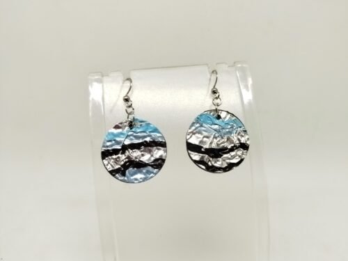 boucles d'oreilles en capsules de café bleu noir