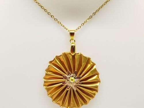 Pendentif Recyclé et Chic en orange