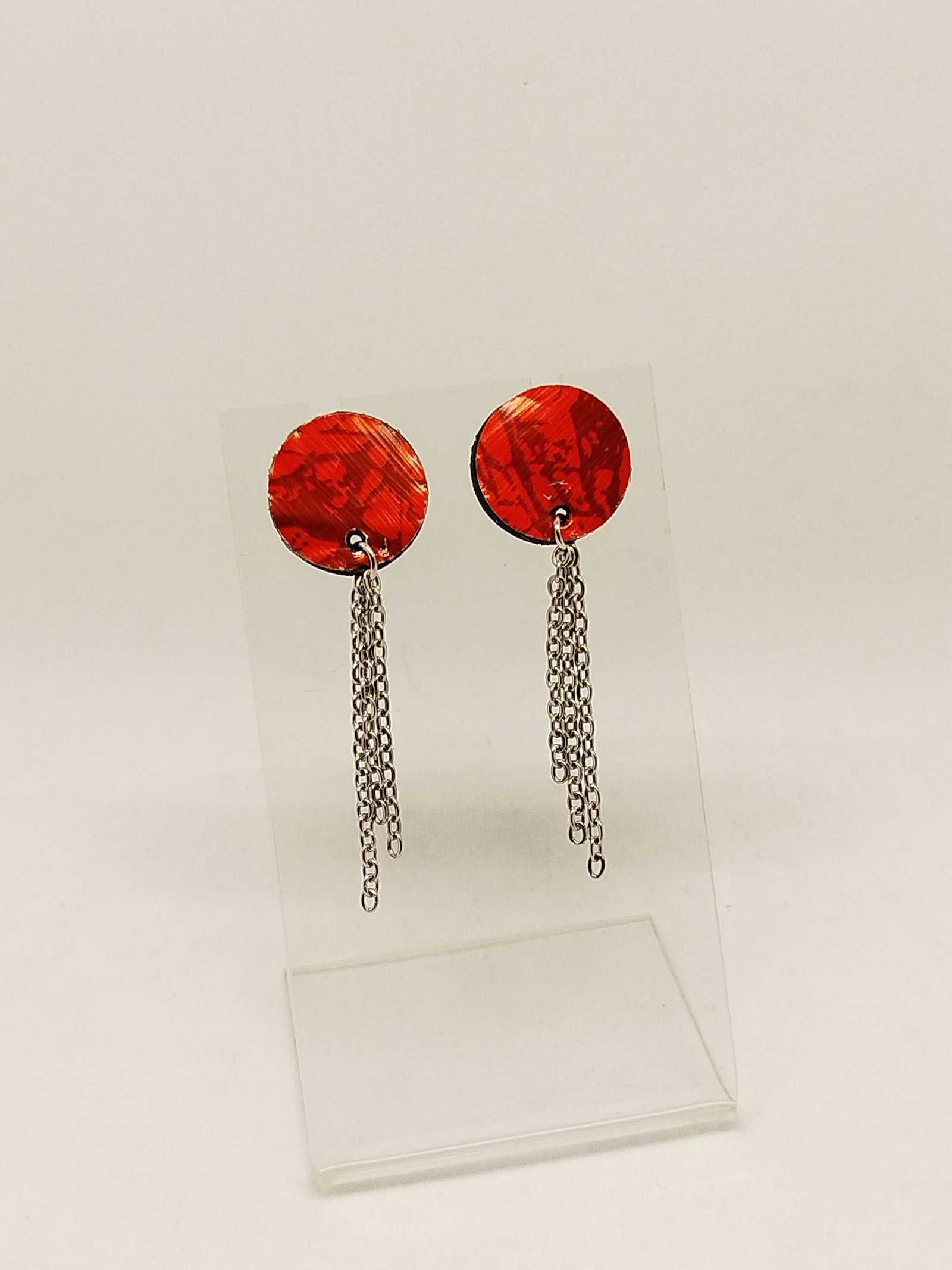 Clous d'oreilles en Capsules de Café rouge