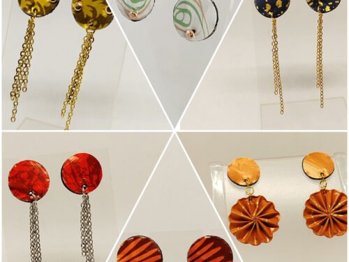 Magnifiques Clous d'oreilles en Capsules de Café