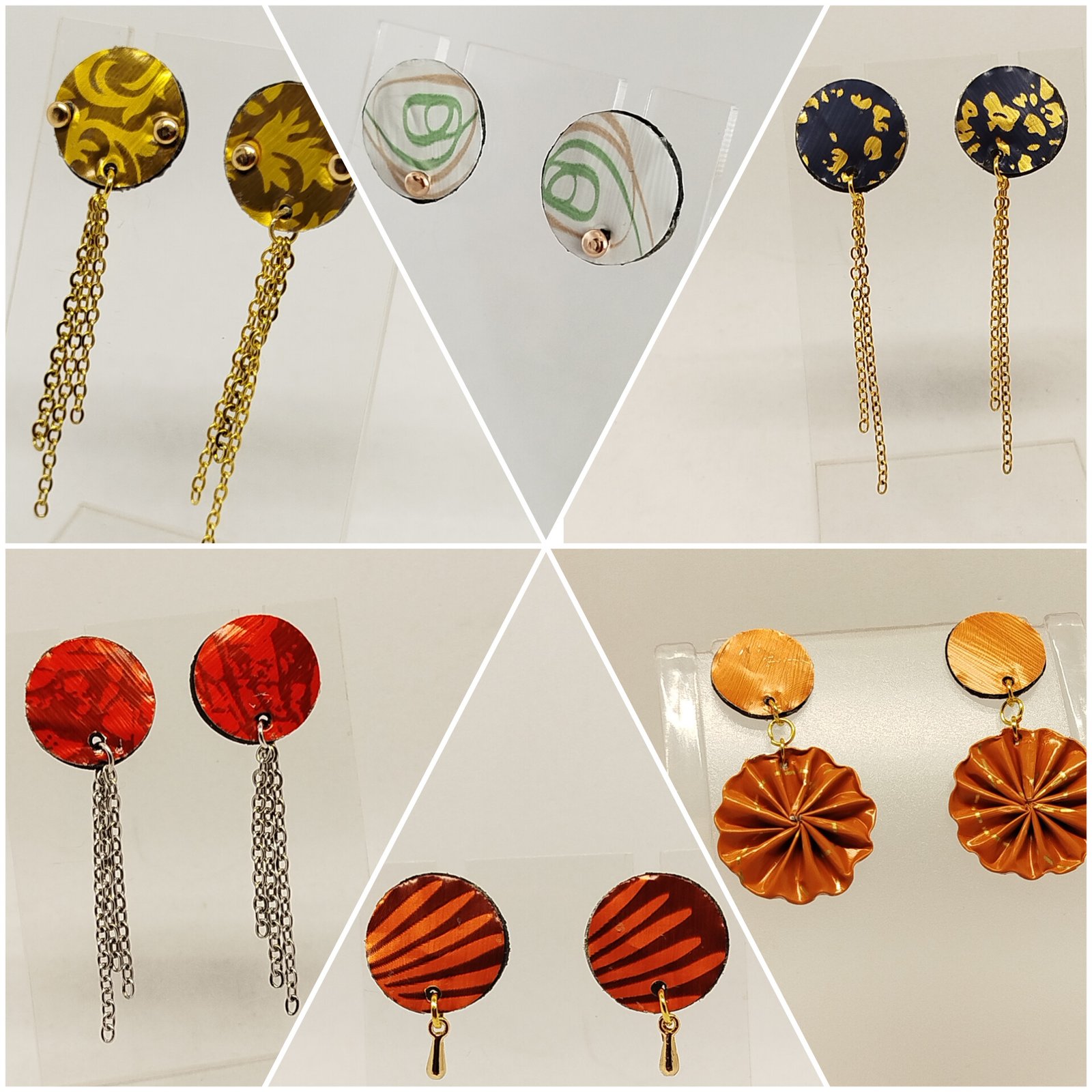 Magnifiques Clous d'oreilles en Capsules de Café