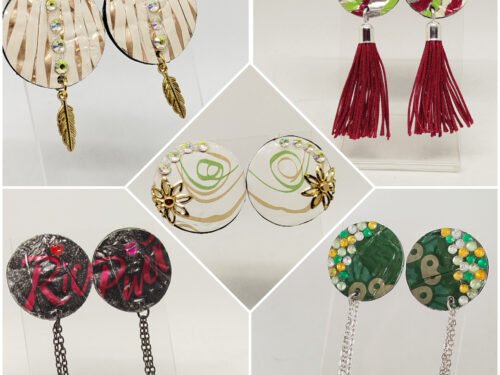 Magnifiques Clous d'oreilles en Capsules de Café